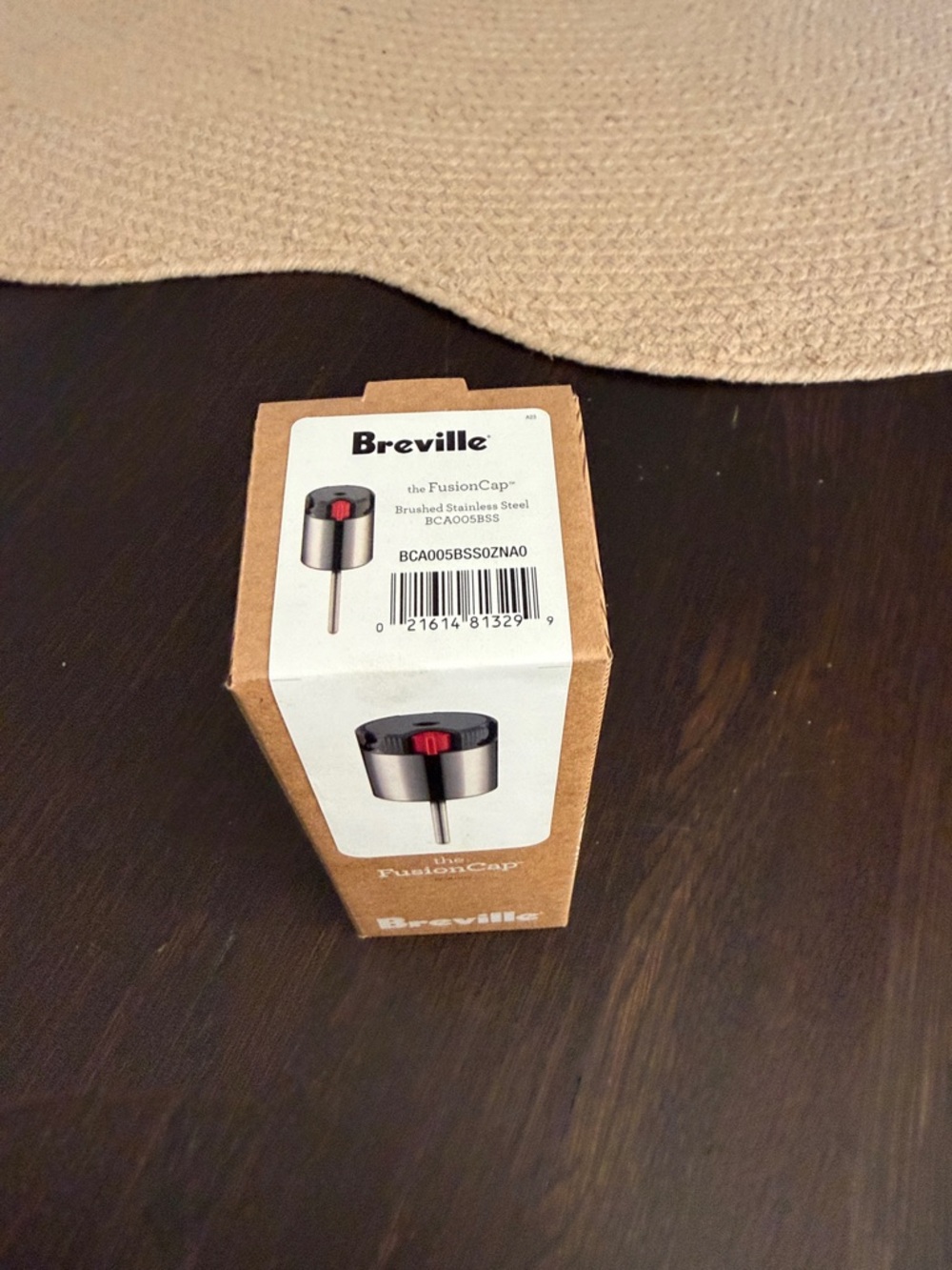 Breville FusionCap Replacement Cap - Stainless Steel with Red Detail